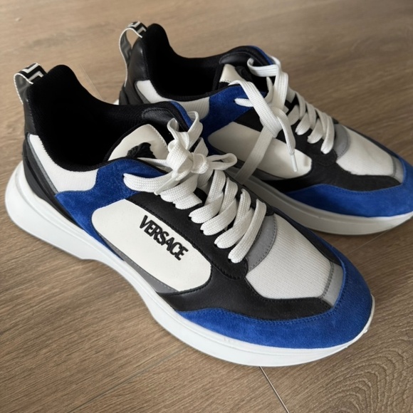 Versace Blue & White Sneakers - Picture 1 of 1